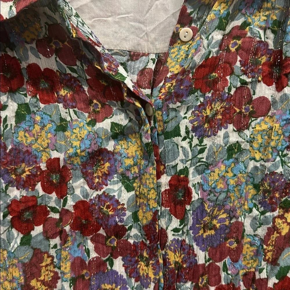 ba&sh Floral Multicolor Blouse - Picture 5 of 12